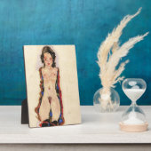 Meisje met rode kousen | Egon Schiele | Fotoplaat (Zijkant)