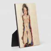 Meisje met rode kousen | Egon Schiele | Fotoplaat (Zijkant)