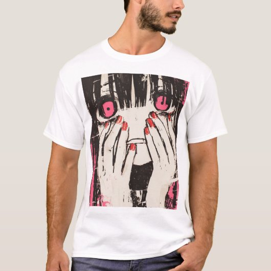 Meisje met rode nagels T-shirt (Voorkant)