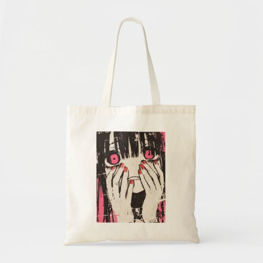 Meisje met rode nagels tote bag (Voorkant)