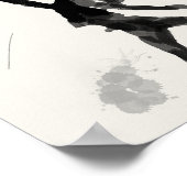 Meisje met rode paraplu schets Poster (Hoek)