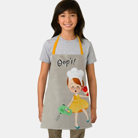 Meisje met rood haar Apron Schort (Insitu)