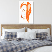 Meisje met rood haar canvas Print (Insitu (Slaapkamer))