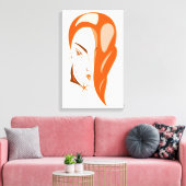 Meisje met rood haar canvas Print (Insitu (Woonkamer))