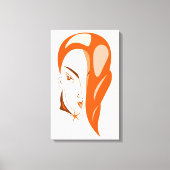 Meisje met rood haar canvas Print (Voorkant)