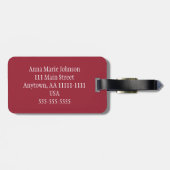 Meisje met Roos Bagagelabel (personaliseren) (Achterkant horizontaal)