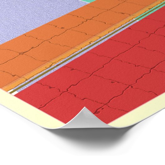 Meisje met roze paraplu poster (Hoek)