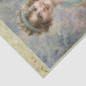 Meisje met rozen door Emile Vernon, Decoupage Tissuepapier (Detail)