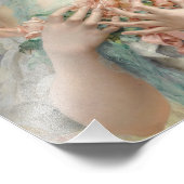 Meisje met rozen Door Emile Vernon Foto Afdruk (Hoek)