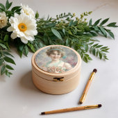 Meisje met rozen Door Emile Vernon Ronde Sticker