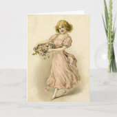  meisje met Rozen Kaart (Voorkant)