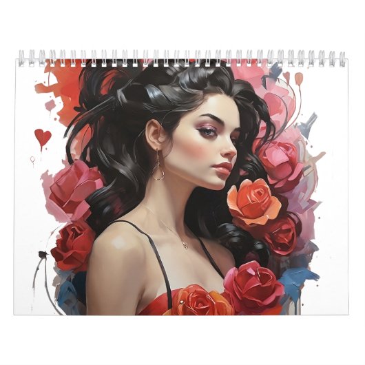 meisje met rozen kalender (Hoes)