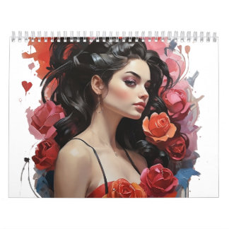 meisje met rozen kalender