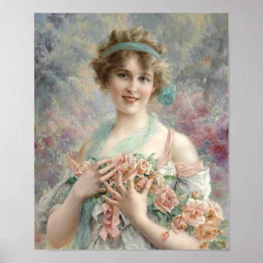 Meisje met rozen poster (Voorkant)