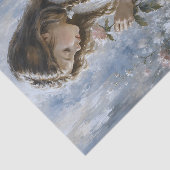 Meisje met rozentuin decoupage tissuepapier (Detail)
