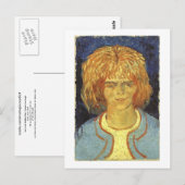 Meisje met Ruffled Hair, Vincent Van Gogh Briefkaart (Voorkant / Achterkant)