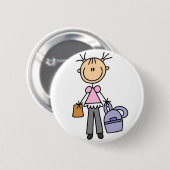 Meisje met rugzak Button (Voorkant /achterkant)