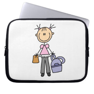 Meisje met rugzak laptop sleeve
