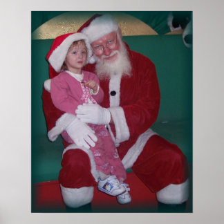 meisje met santa poster