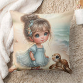 Meisje met schildpad kussen (Deken)