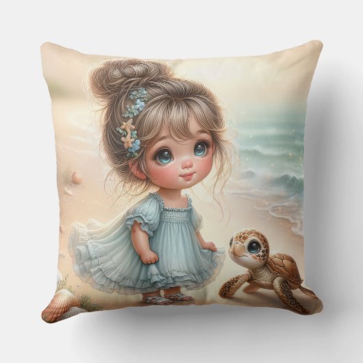 Meisje met schildpad kussen (Achterkant)