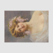 Meisje met Seringen, Achille Beltrame Kunst Tissuepapier (Voorkant)