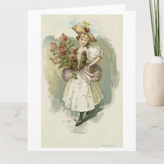 Meisje met seringen, Louis Prang Bedankkaart (Voorkant)