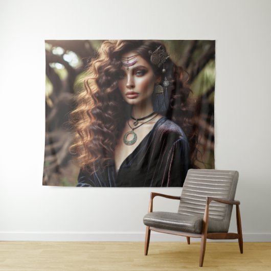 Meisje met sieraden wandkleed (In Situ (horizontaal))