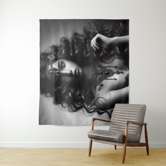 Meisje met sieraden wandkleed (In situ)