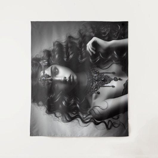 Meisje met sieraden wandkleed (Voorkant)