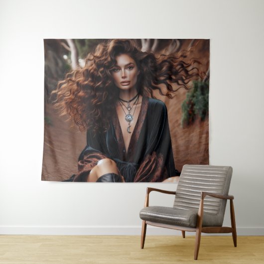 Meisje met sieraden wandkleed (In Situ (horizontaal))