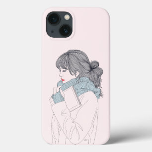 Meisje met sjaal en boek Case-Mate iPhone case