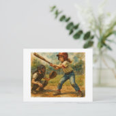 Meisje met slagbal,  briefkaart (Staand voorkant)