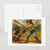Meisje met slagbal,  briefkaart (Voorkant / Achterkant)