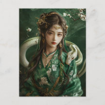 Meisje met Slang Chinese Dierriem Kunst