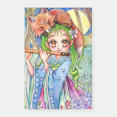 Meisje met Sleepy Fox Post-it® Notes (Voorkant)