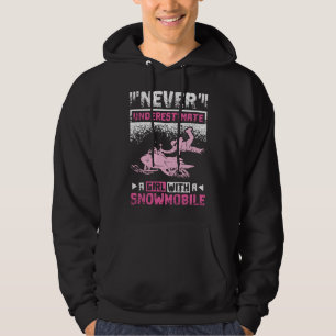 Meisje met sneeuwmobieltje hoodie