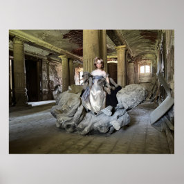 Meisje met speelgoed poster