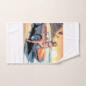 Meisje met sportwagen bad handdoek (Handdoek)