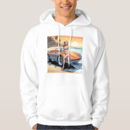Meisje met sportwagen hoodie