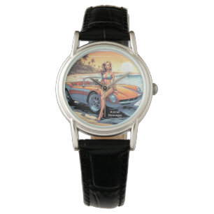 Meisje met sportwagen horloge
