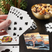 Meisje met sportwagen pokerkaarten (Insitu)