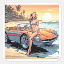 Meisje met sportwagen