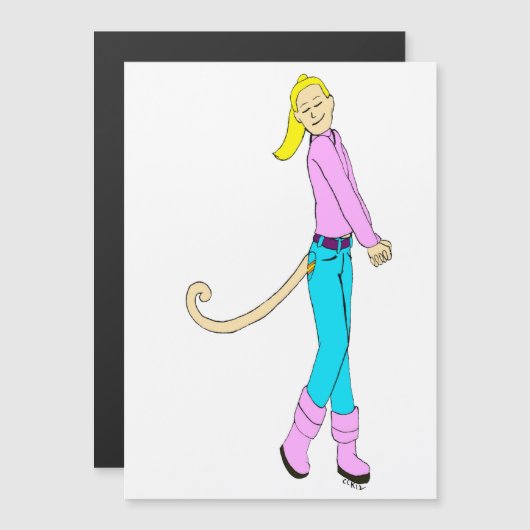 meisje met staart (Voorkant / Achterkant)