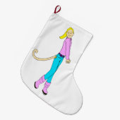 meisje met staart grote kerstsok (Voorkant (Hangend))