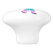 meisje met staart keramische knop (Zijkant)