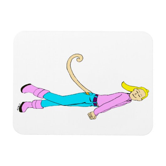 meisje met staart magneet (Horizontaal)