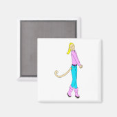 meisje met staart magneet (Voorkant / Achterkant)