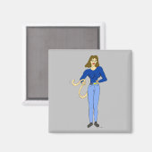 meisje met staart magneet (Voorkant / Achterkant)