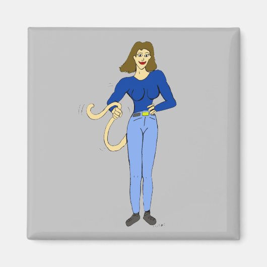 meisje met staart magneet (Voorkant)
